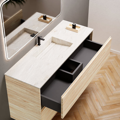 Aurora Frame – Corian® Basin with 2 Stacked Drawers - ROVALUX