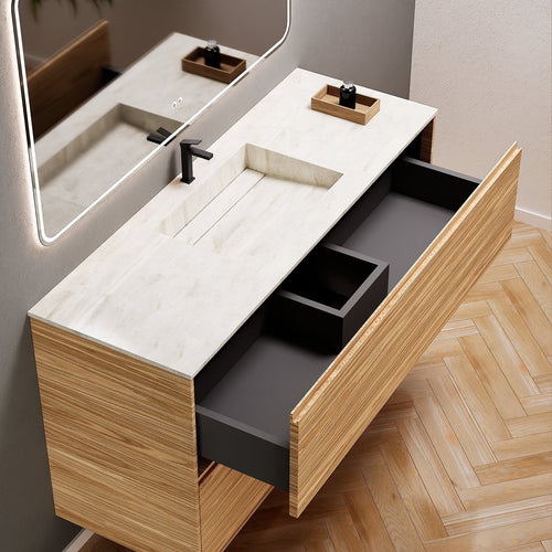 Aurora Frame – Corian® Basin with 2 Stacked Drawers - ROVALUX