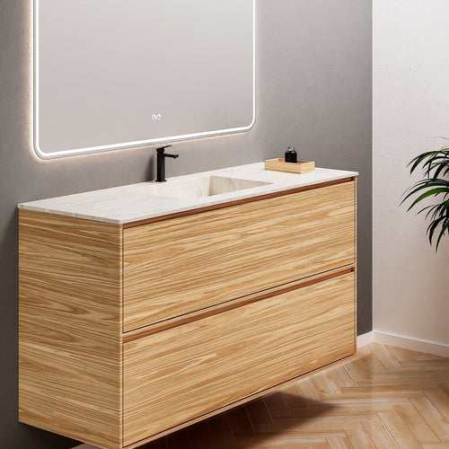 Aurora Frame – Corian® Basin with 2 Stacked Drawers - ROVALUX
