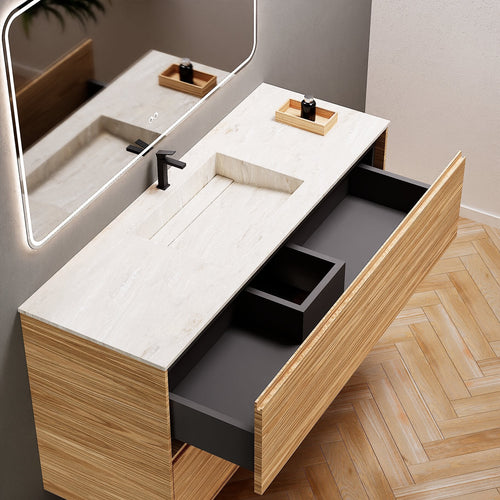 Aurora Frame – Corian® Basin with 2 Stacked Drawers - ROVALUX