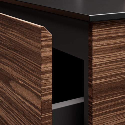 Aurora – Corian® Basin Unit with 2 Drawers, 2 Side Shelves, and Feet-Standing Vanity - ROVALUX