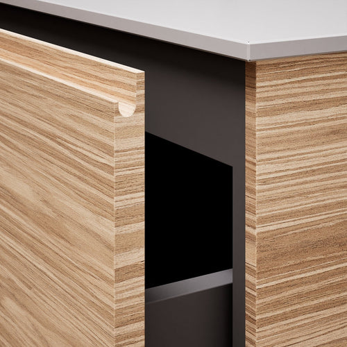 Aurora – Corian® Basin Unit with 2 Drawers, 2 Side Shelves, and Feet-Standing Vanity - ROVALUX