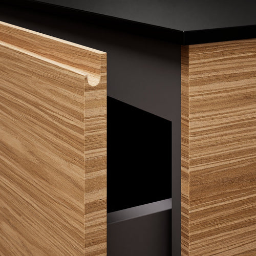 Aurora – Corian® Basin Unit with 2 Drawers, 2 Side Shelves, and Feet-Standing Vanity - ROVALUX
