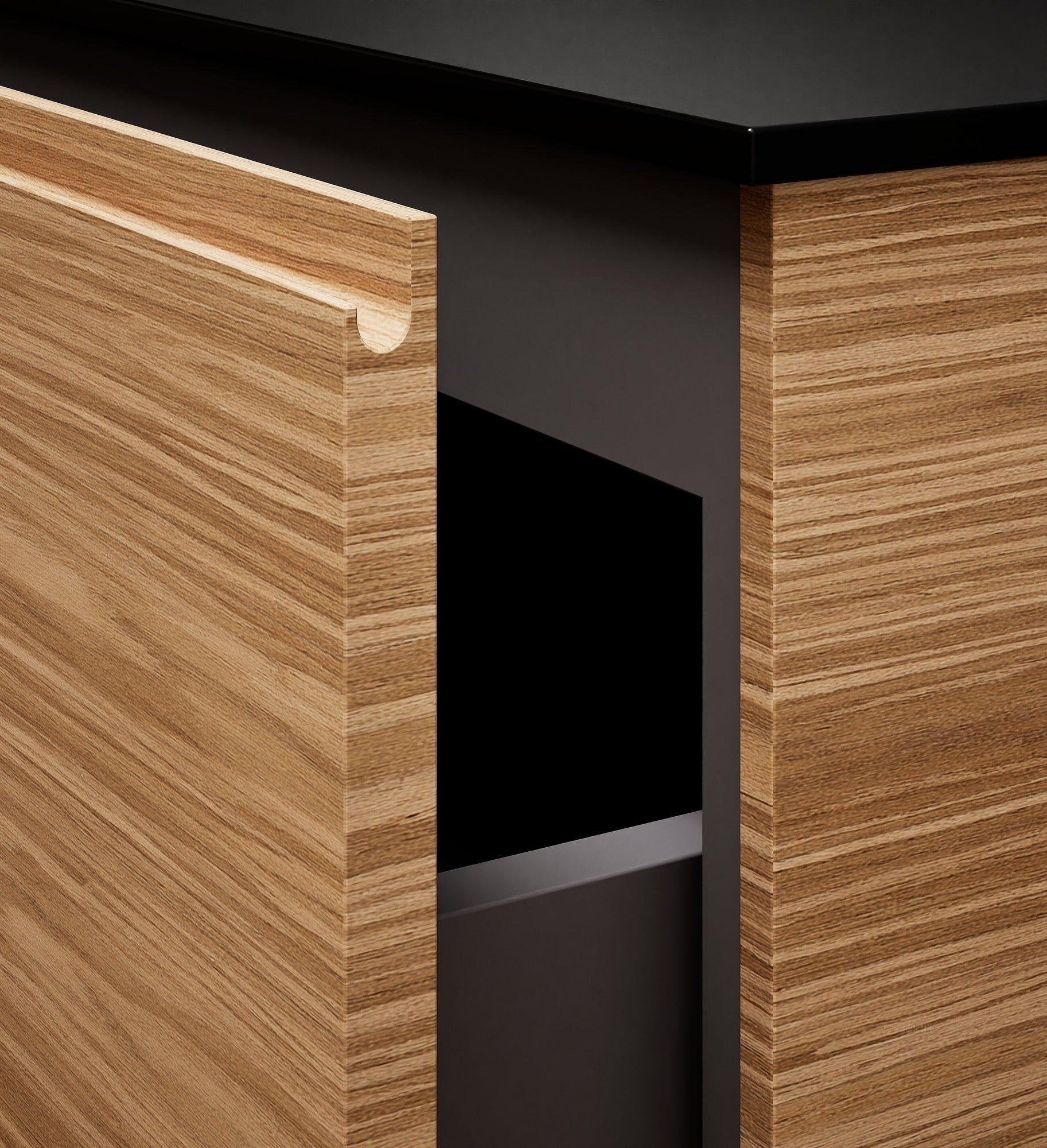 Aurora – Corian® Basin Unit with 2 Drawers, 2 Side Shelves, and Feet-Standing Vanity - ROVALUX