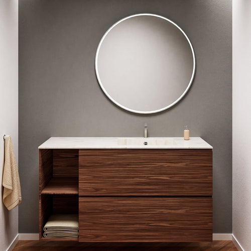 Aurora – Corian® Basin Unit with 2 Drawers and 2 Side Shelves - ROVALUX