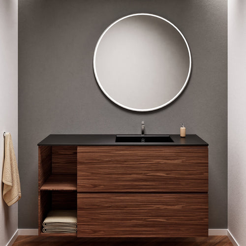 Aurora – Corian® Basin Unit with 2 Drawers and 2 Side Shelves - ROVALUX