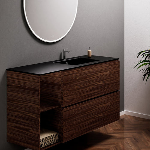 Aurora – Corian® Basin Unit with 2 Drawers and 2 Side Shelves - ROVALUX