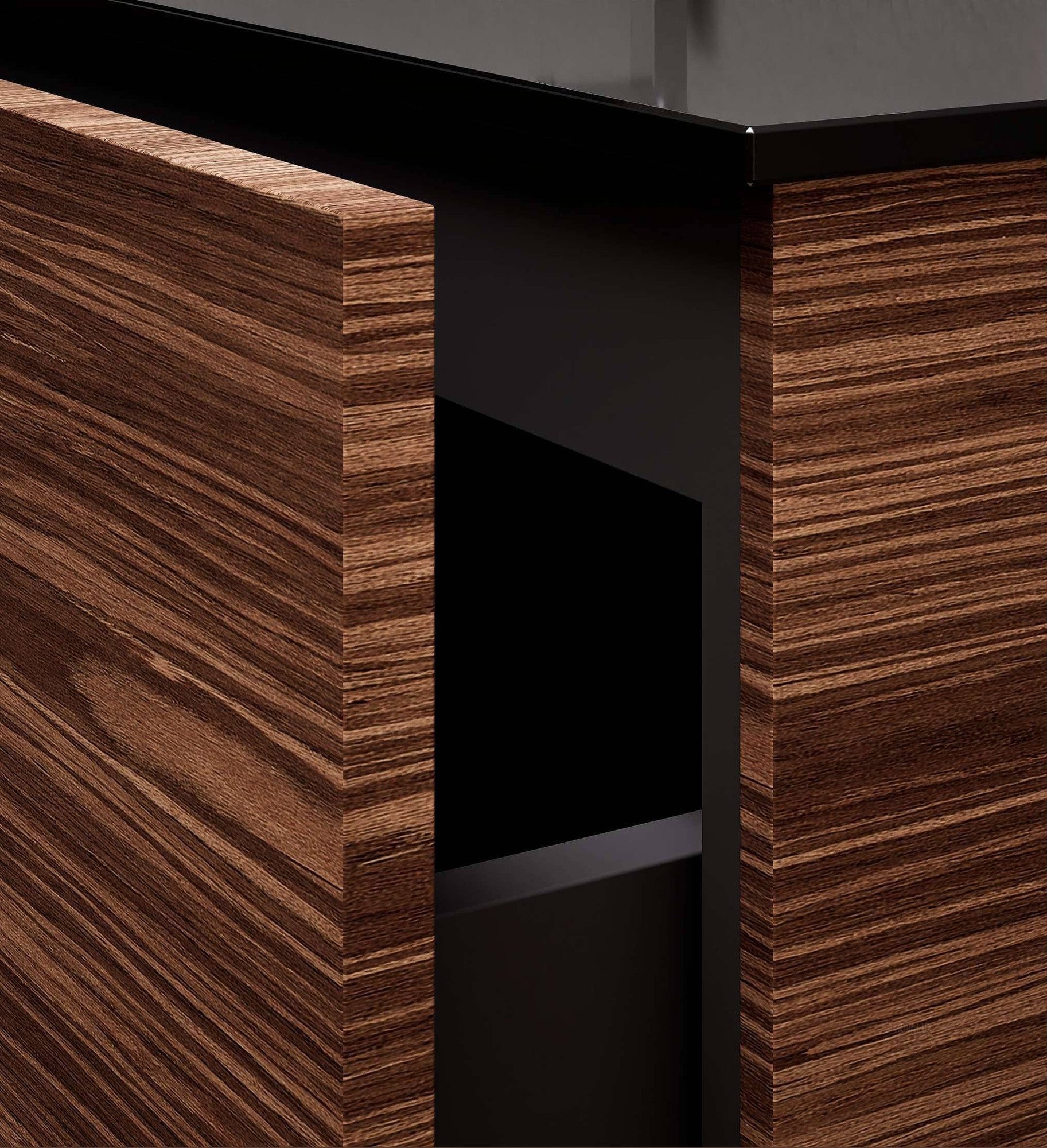 Aurora – Corian® Basin Unit with 2 Drawers and 2 Side Shelves - ROVALUX