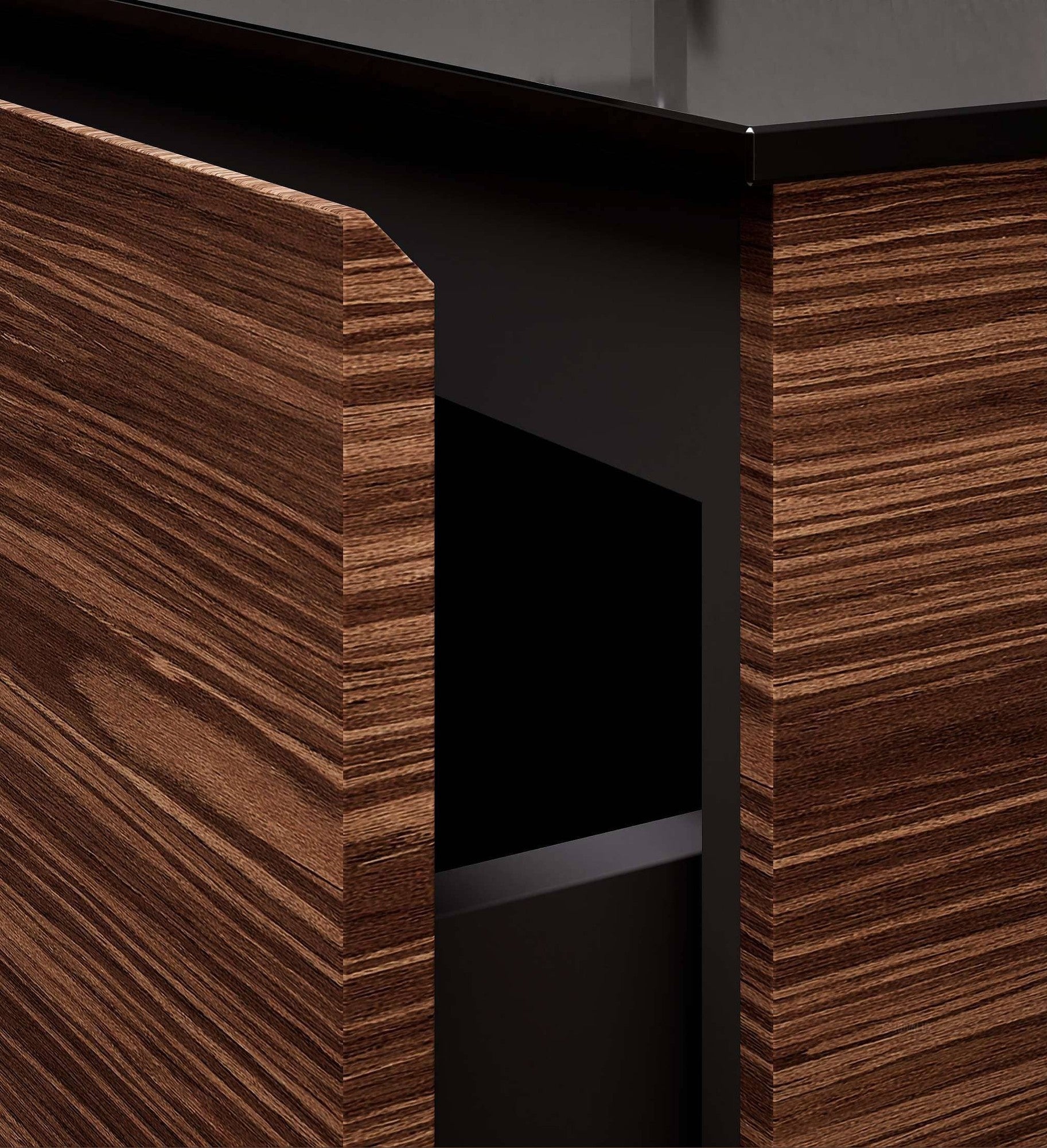 Aurora – Corian® Basin Unit with 2 Drawers and 2 Side Shelves - ROVALUX