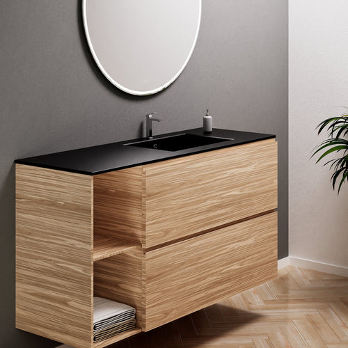 Aurora – Corian® Basin Unit with 2 Drawers and 2 Side Shelves - ROVALUX