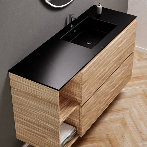 Aurora – Corian® Basin Unit with 2 Drawers and 2 Side Shelves - ROVALUX