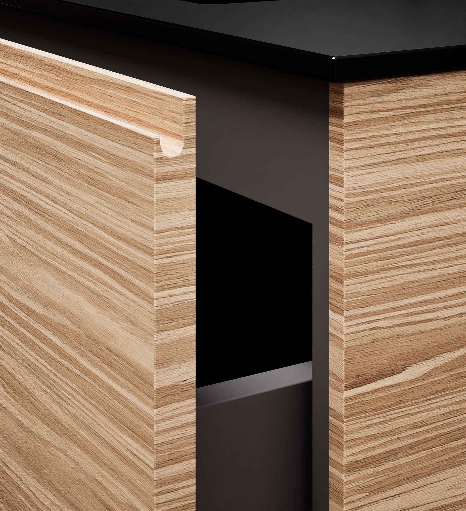 Aurora – Corian® Basin Unit with 2 Drawers and 2 Side Shelves - ROVALUX