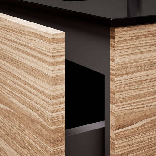 Aurora – Corian® Basin Unit with 2 Drawers and 2 Side Shelves - ROVALUX