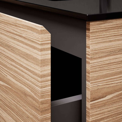 Aurora – Corian® Basin Unit with 2 Drawers and 2 Side Shelves - ROVALUX