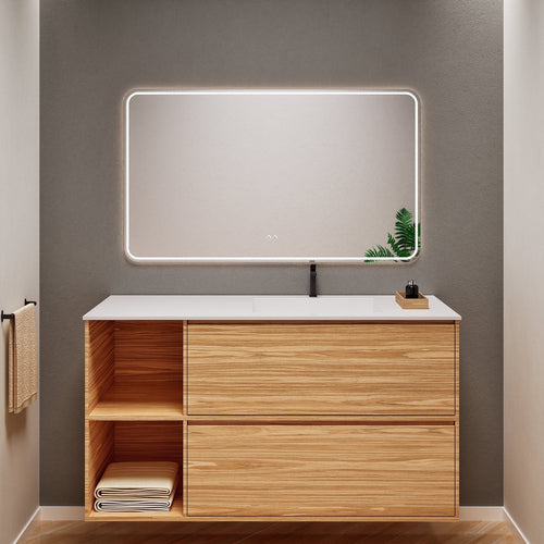 Aurora Frame – Corian® Basin with 2 Drawers and 2 Side Shelves - ROVALUX
