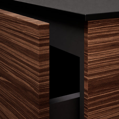 Aurora – Double Corian® Basin Unit with 2 Aligned Drawers and Feet-Standing Vanity - ROVALUX