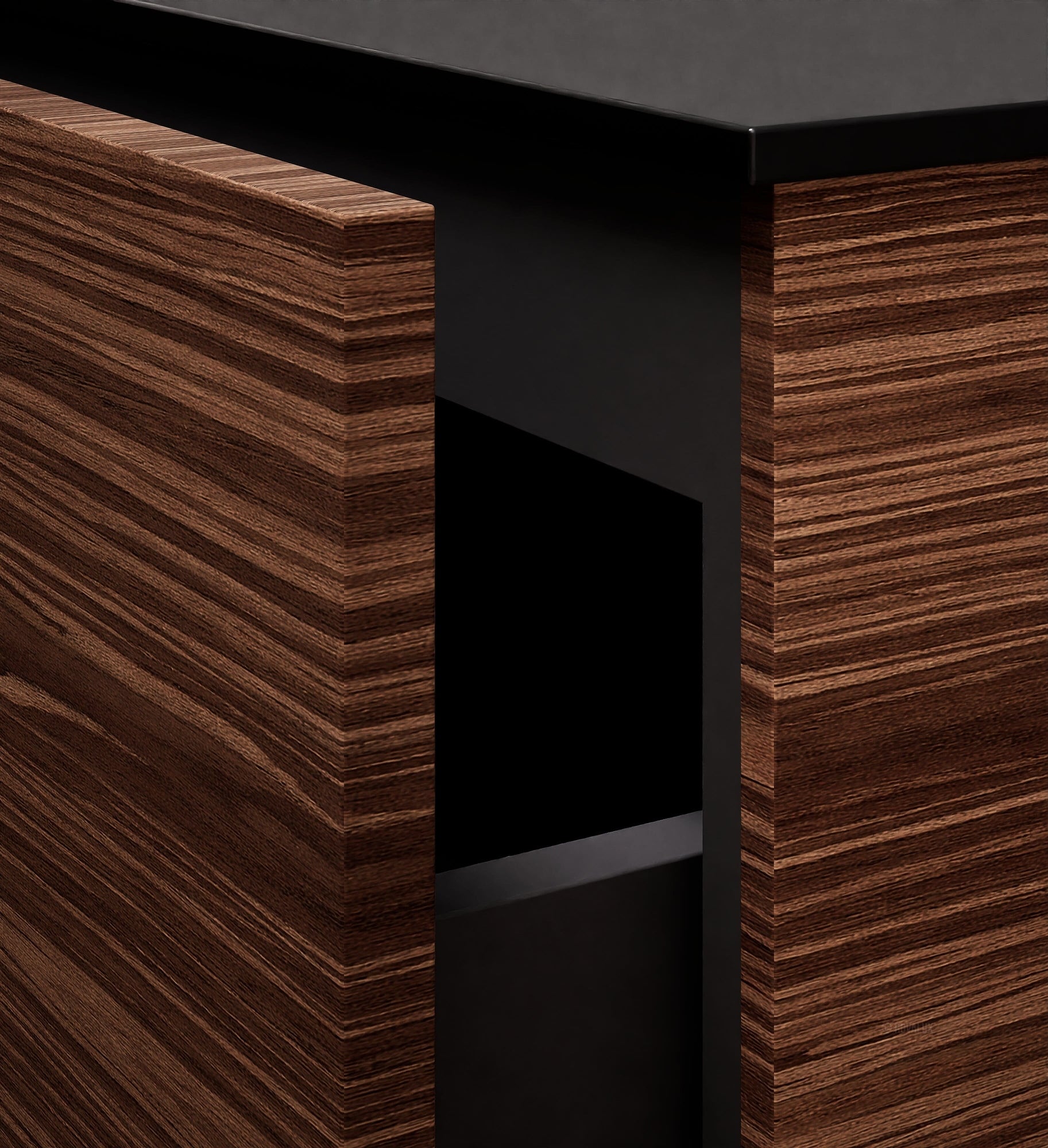 Aurora – Double Corian® Basin Unit with 2 Aligned Drawers - ROVALUX