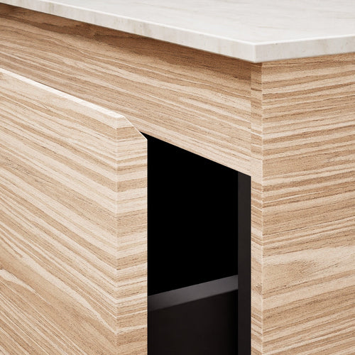 Aurora – Double Corian® Basin Unit with 2 Aligned Drawers and buttom Shelves - ROVALUX