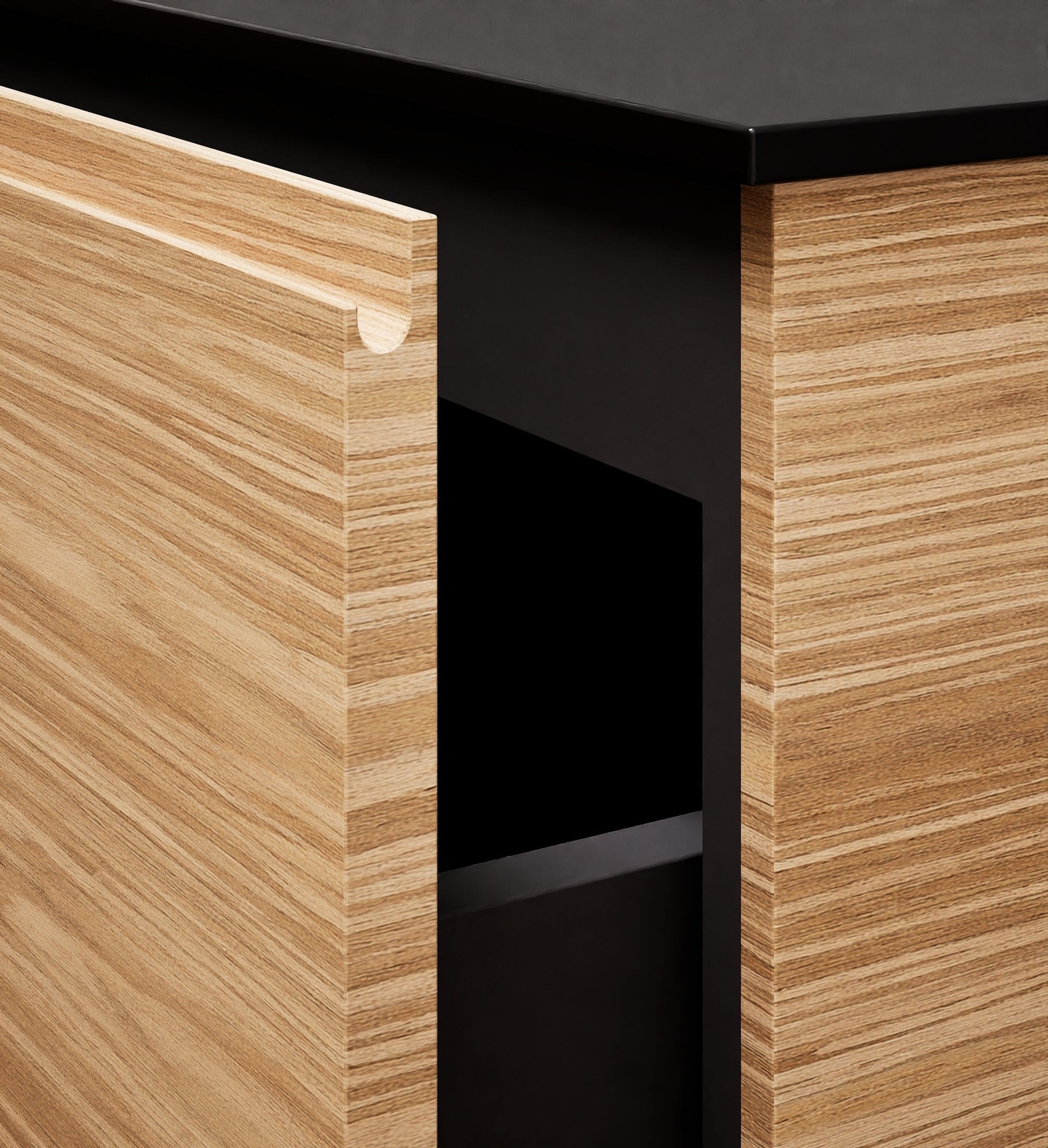 Aurora – Double Corian® Basin Unit with 2 Aligned Drawers and buttom Shelves - ROVALUX