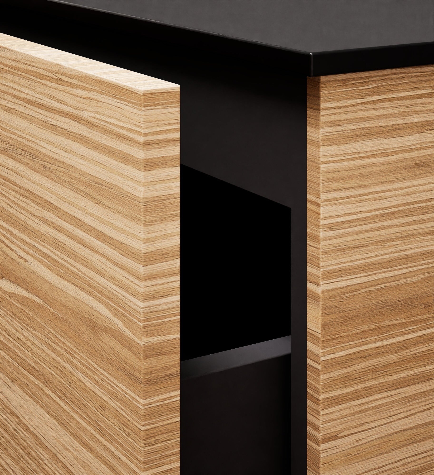 Aurora – Double Corian® Basin Unit with 2 Aligned Drawers and buttom Shelves - ROVALUX
