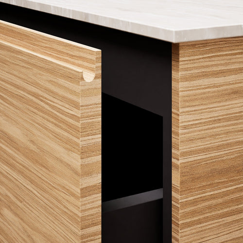 Aurora – Double Corian® Basin Unit with 2 Aligned Drawers and buttom Shelves - ROVALUX