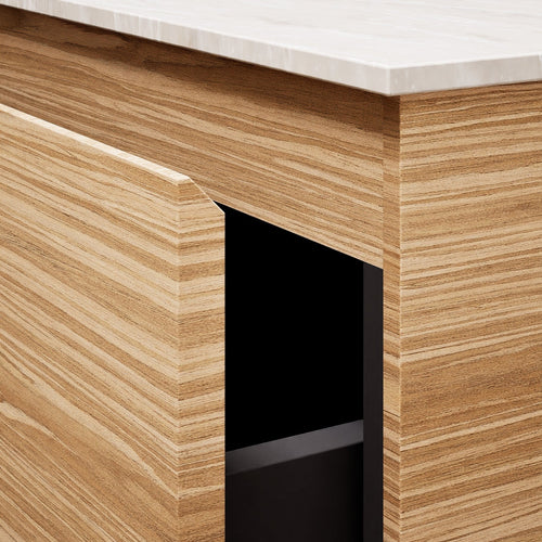 Aurora – Double Corian® Basin Unit with 2 Aligned Drawers and buttom Shelves - ROVALUX