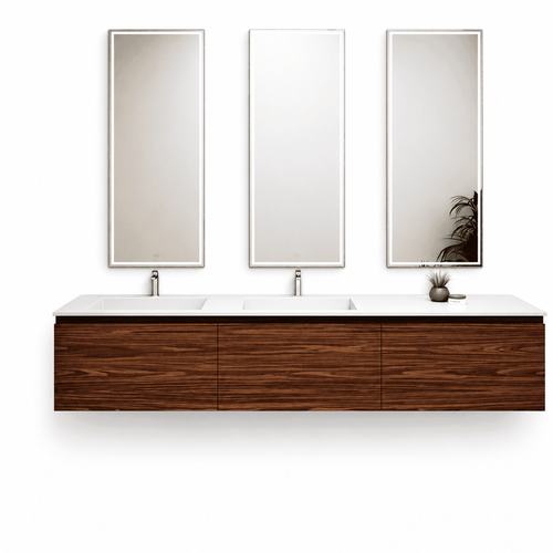 Aurora – Double Corian® Basin Unit with 3 Aligned Drawers - ROVALUX