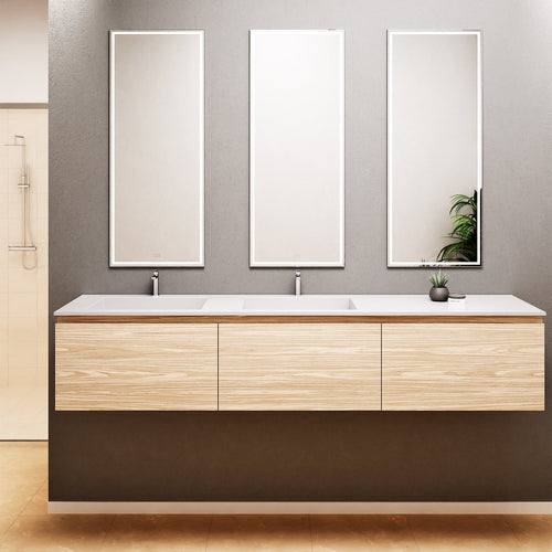 Aurora – Double Corian® Basin Unit with 3 Aligned Drawers - ROVALUX