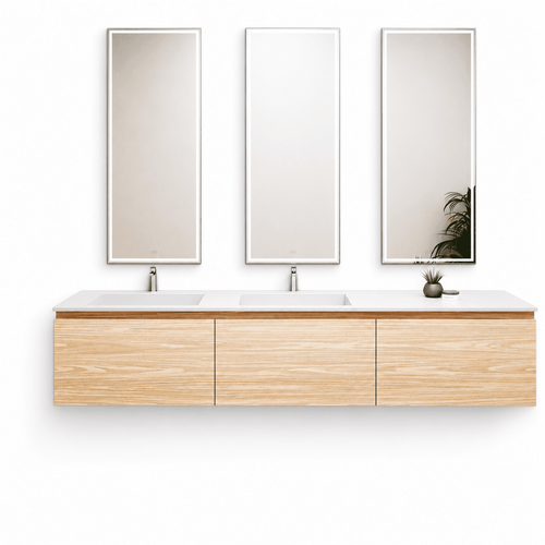 Aurora – Double Corian® Basin Unit with 3 Aligned Drawers - ROVALUX