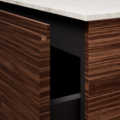Aurora – Double Corian® Basin Unit with 4 Drawers and Feet-Standing Vanity - ROVALUX
