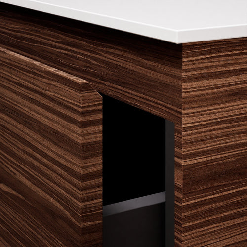 Aurora – Double Corian® Basin Unit with 4 Drawers and Feet-Standing Vanity - ROVALUX