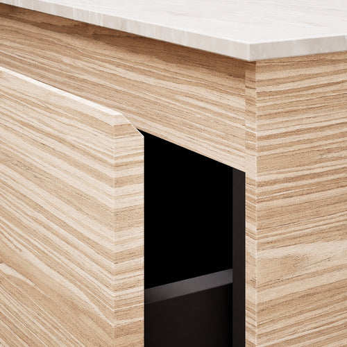 Aurora – Double Corian® Basin Unit with 4 Drawers and Feet-Standing Vanity - ROVALUX