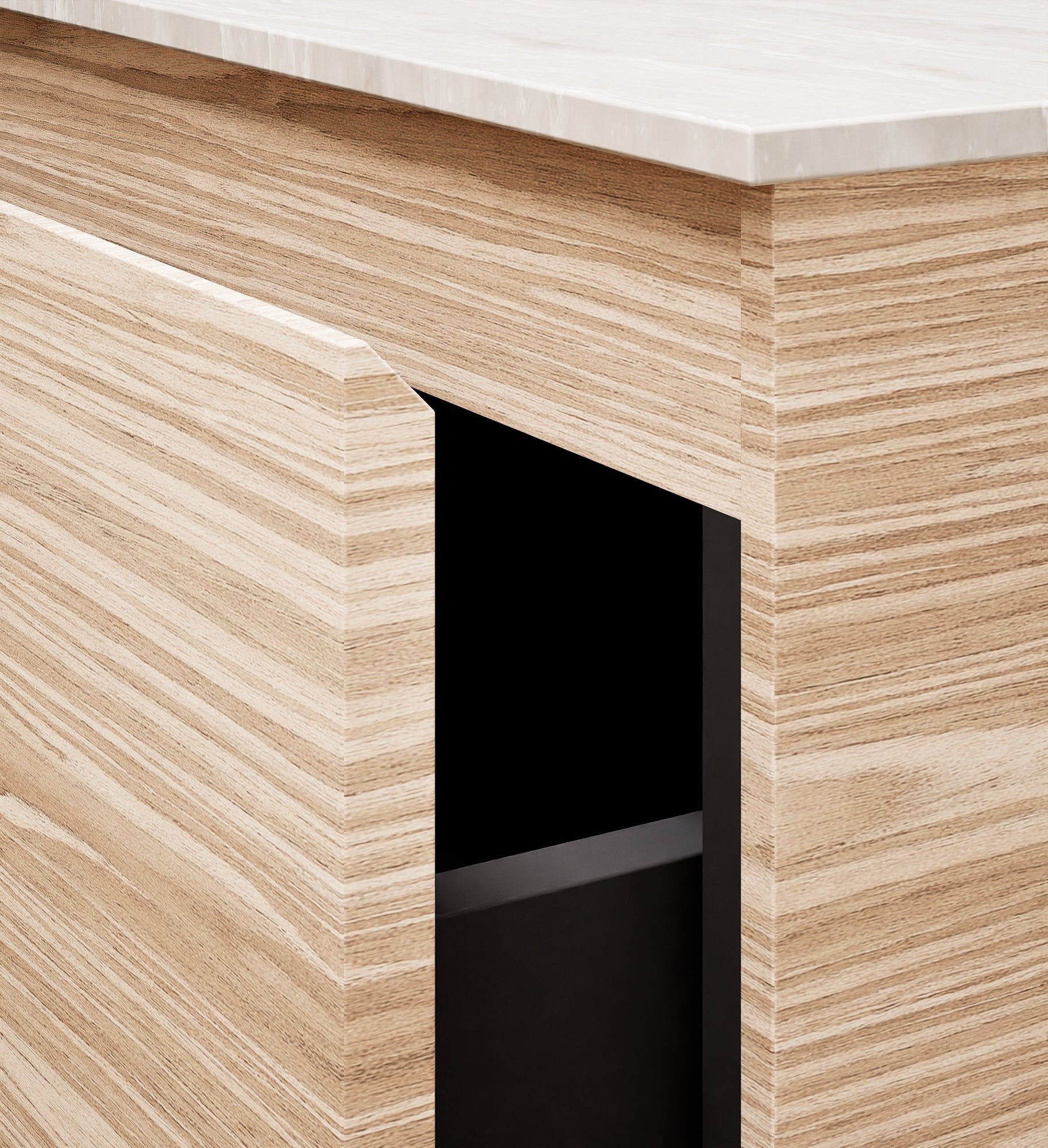 Aurora – Double Corian® Basin Unit with 4 Drawers and Feet-Standing Vanity - ROVALUX