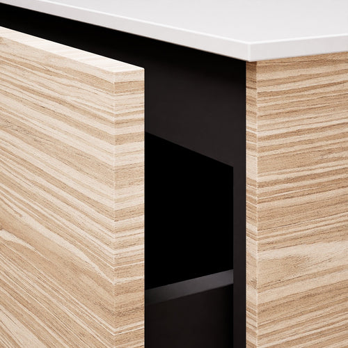 Aurora – Double Corian® Basin Unit with 4 Drawers and Feet-Standing Vanity - ROVALUX