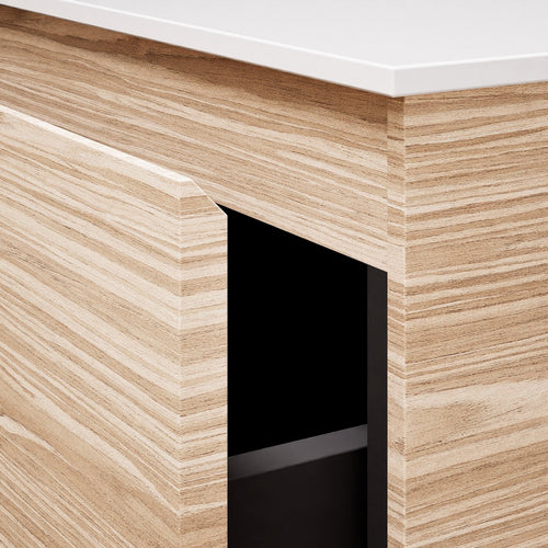 Aurora – Double Corian® Basin Unit with 4 Drawers and Feet-Standing Vanity - ROVALUX