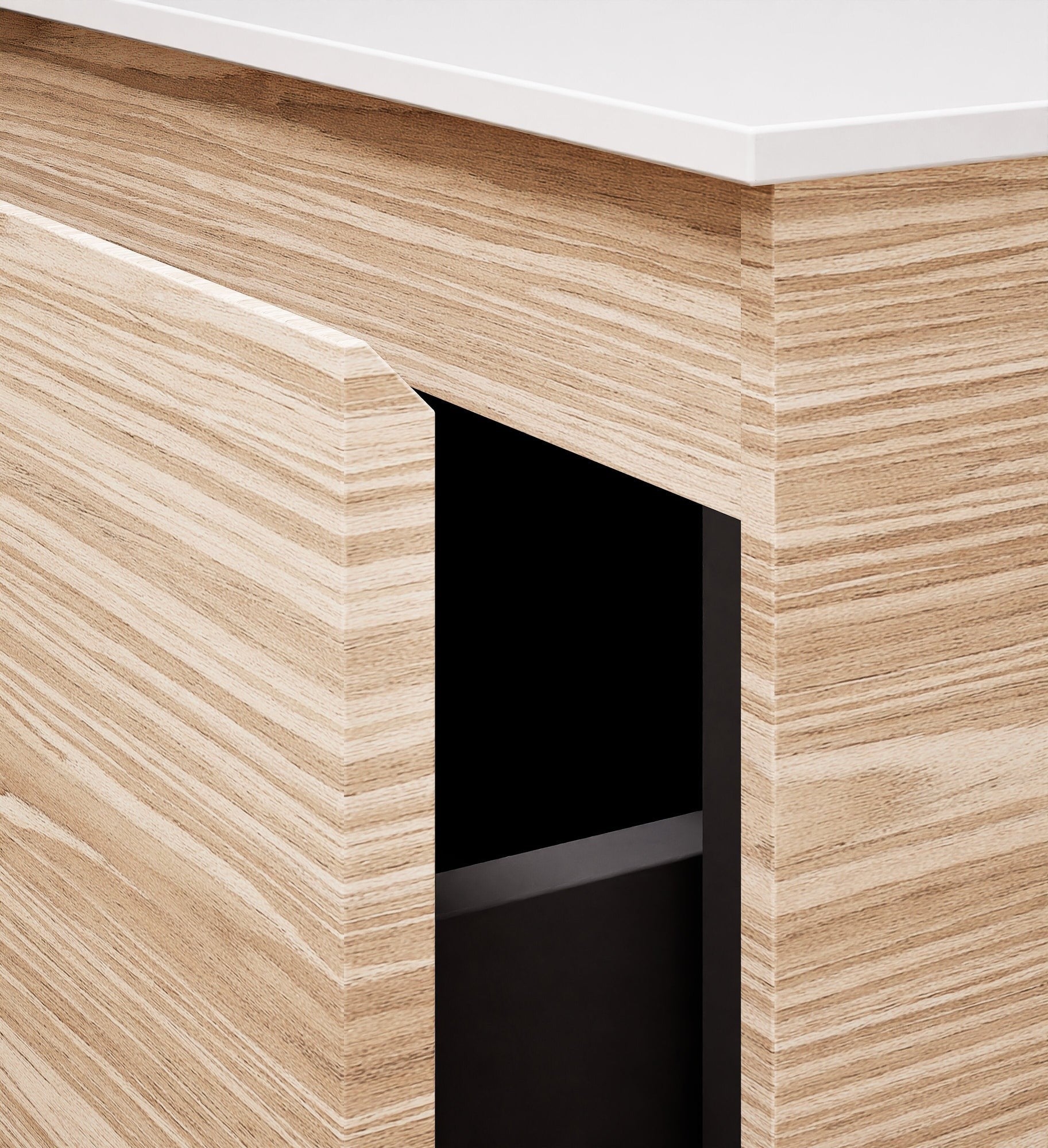Aurora – Double Corian® Basin Unit with 4 Drawers and Feet-Standing Vanity - ROVALUX