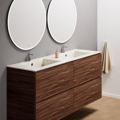 Aurora – Double Corian® Basin Unit with 4 Drawers - ROVALUX