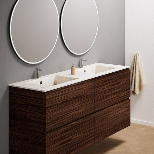 Aurora – Double Corian® Basin Unit with 4 Drawers - ROVALUX
