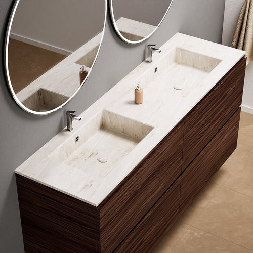 Aurora – Double Corian® Basin Unit with 4 Drawers - ROVALUX