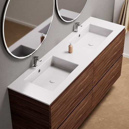 Aurora – Double Corian® Basin Unit with 4 Drawers - ROVALUX