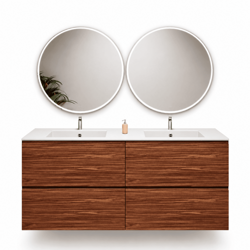 Aurora – Double Corian® Basin Unit with 4 Drawers - ROVALUX
