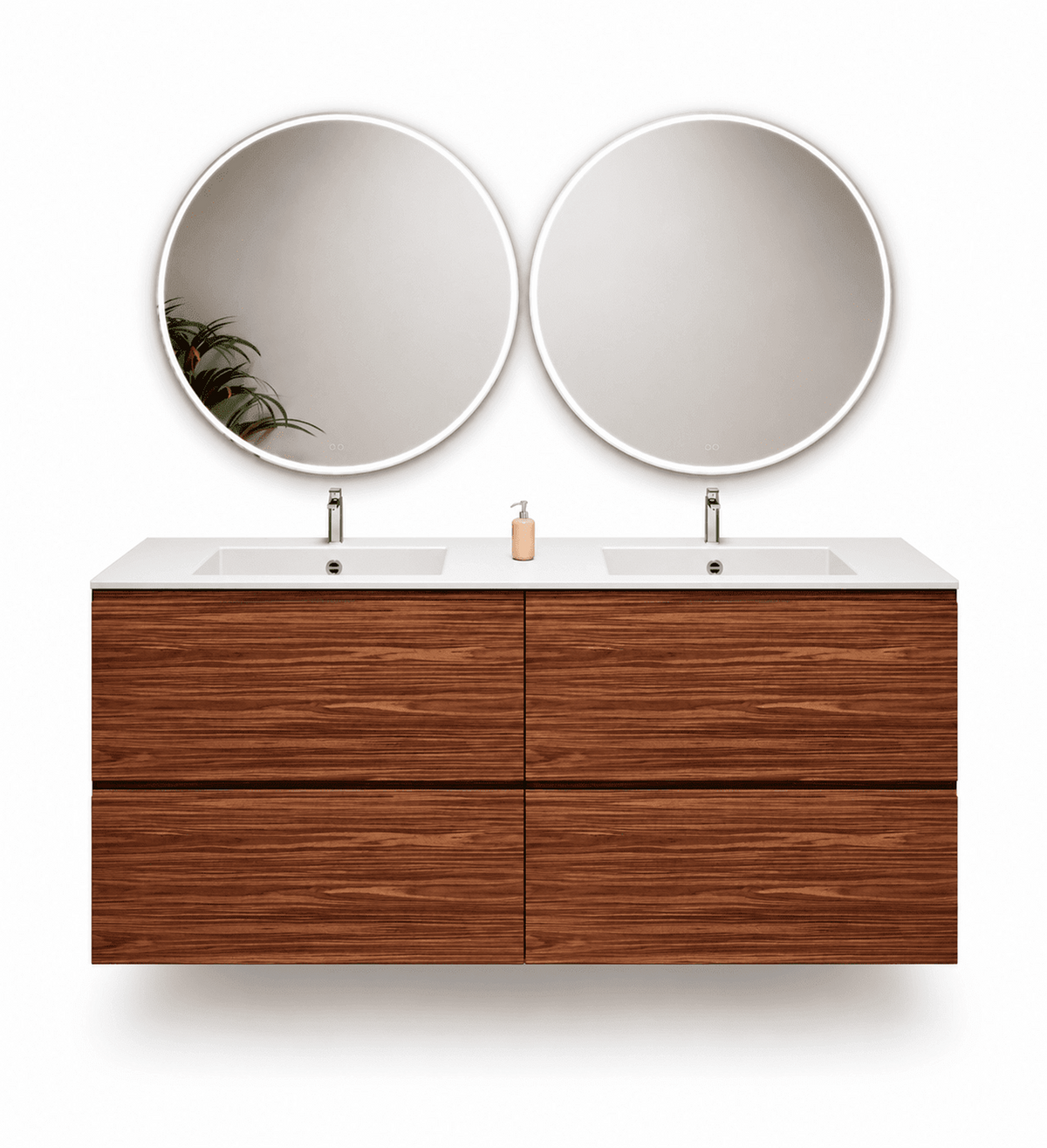Aurora – Double Corian® Basin Unit with 4 Drawers - ROVALUX