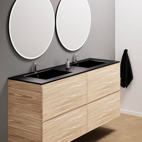 Aurora – Double Corian® Basin Unit with 4 Drawers - ROVALUX