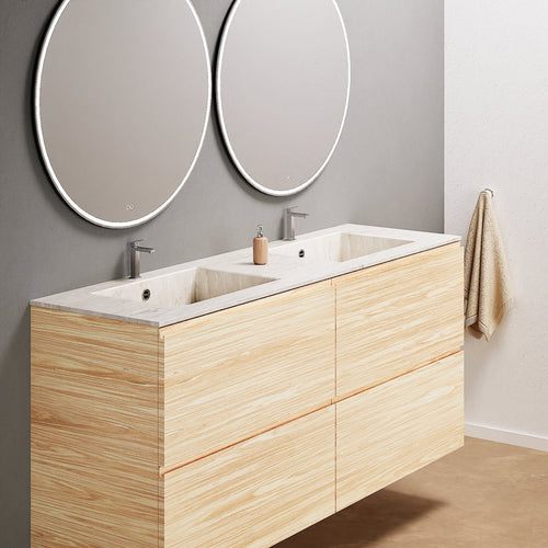 Aurora – Double Corian® Basin Unit with 4 Drawers - ROVALUX