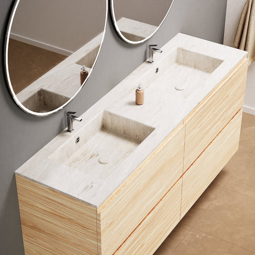 Aurora – Double Corian® Basin Unit with 4 Drawers - ROVALUX