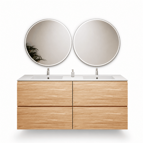 Aurora – Double Corian® Basin Unit with 4 Drawers - ROVALUX