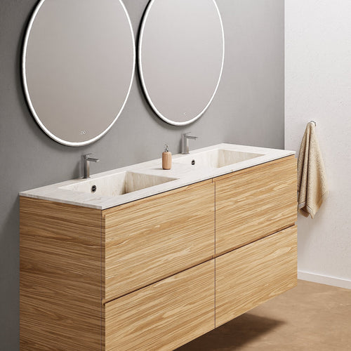 Aurora – Double Corian® Basin Unit with 4 Drawers - ROVALUX