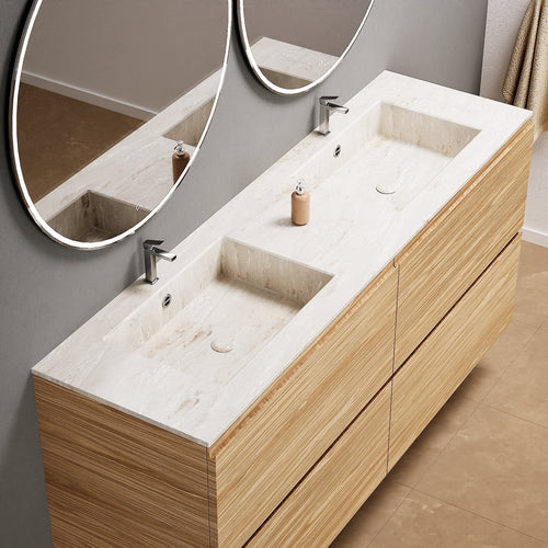 Aurora – Double Corian® Basin Unit with 4 Drawers - ROVALUX
