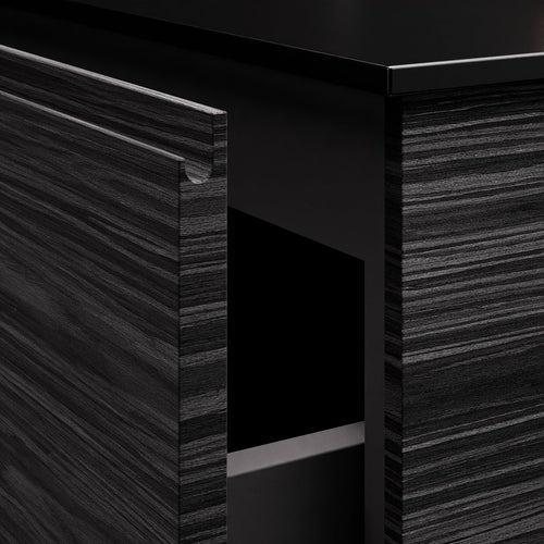 Aurora Double Set – Corian double Sinks & Countertop with 2 Drawers Vanity - ROVALUX
