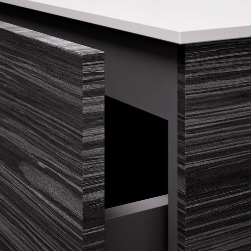 Aurora Double Set – Corian double Sinks & Countertop with 2 Drawers Vanity - ROVALUX